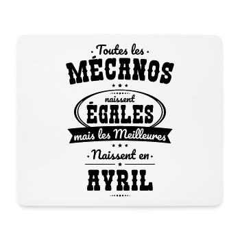 Mécanos égales meilleures naissent en Avril - Tapis de souris (format paysage) - blanc - Devant