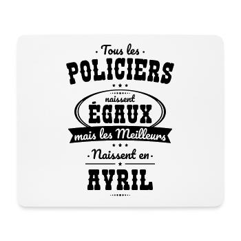 Policiers égaux meilleurs naissent en Avril - Tapis de souris (format paysage) - blanc - Devant