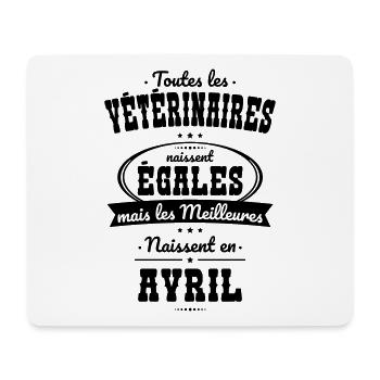 Vétérinaires égales meilleures naissent en Avril - Tapis de souris (format paysage) - blanc - Devant