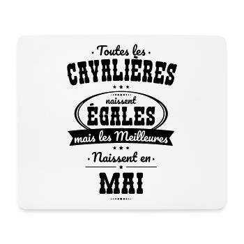Cavalières égales meilleures naissent en Mai - Tapis de souris (format paysage) - blanc - Devant