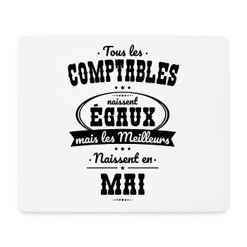 Comptables égaux meilleurs naissent en Mai - Tapis de souris (format paysage) - blanc - Devant
