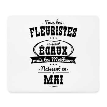 Fleuristes égaux meilleurs naissent en Mai - Tapis de souris (format paysage) - blanc - Devant