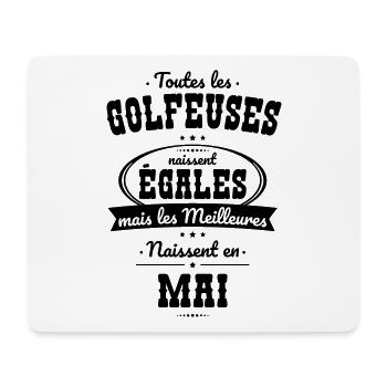 Golfeuses égales meilleures naissent en Mai - Tapis de souris (format paysage) - blanc - Devant
