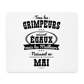 Grimpeurs égaux meilleurs naissent en Mai - Tapis de souris (format paysage) - blanc - Devant