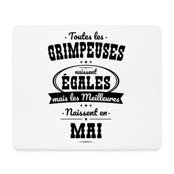 Grimpeuses égales meilleures naissent en Mai - Tapis de souris (format paysage) - blanc - Devant