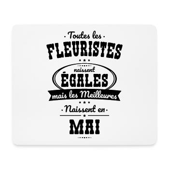 Fleuristes égales meilleures naissent en Mai - Tapis de souris (format paysage) - blanc - Devant