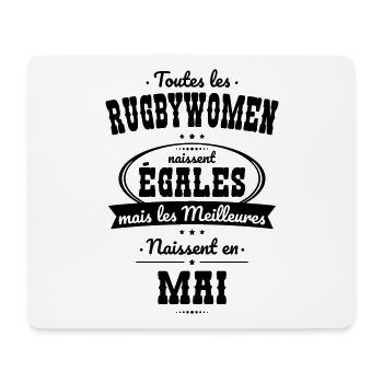 Rugbywomen égales meilleures naissent en Mai - Tapis de souris (format paysage) - blanc - Devant