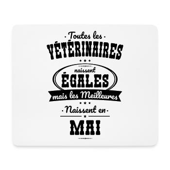 Vétérinaires égales meilleures naissent en Mai - Tapis de souris (format paysage) - blanc - Devant