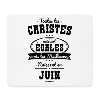 Caristes égales meilleures naissent en Juin - Tapis de souris (format paysage) - blanc - Devant