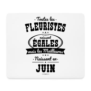 Fleuristes égales meilleures naissent en Juin - Tapis de souris (format paysage) - blanc - Devant