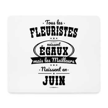 Fleuristes égaux meilleurs naissent en Juin - Tapis de souris (format paysage) - blanc - Devant