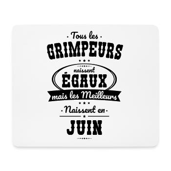 Grimpeurs égaux meilleurs naissent en Juin - Tapis de souris (format paysage) - blanc - Devant
