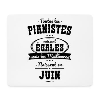 Pianistes égales meilleures naissent en Juin - Tapis de souris (format paysage) - blanc - Devant