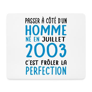 Anniversaire 20 ans - Né en Juillet 2003 - Tapis de souris (format paysage) - blanc - Devant