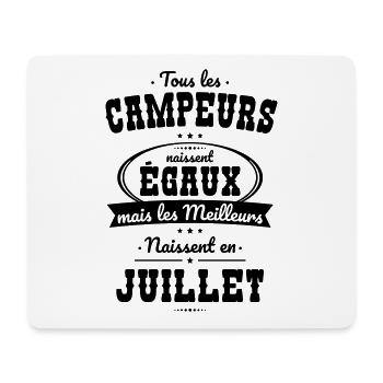 Campeurs égaux meilleurs naissent en Juillet - Tapis de souris (format paysage) - blanc - Devant