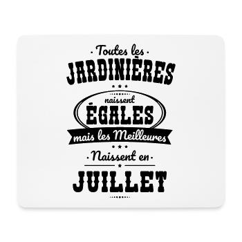 Jardinières égales meilleures naissent en Juillet - Tapis de souris (format paysage) - blanc - Devant