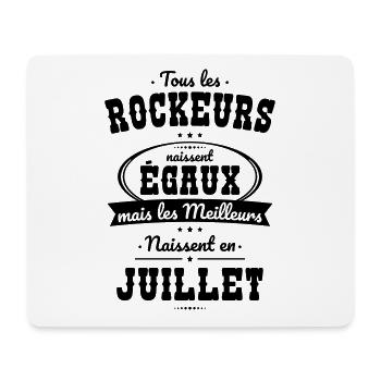 Rockeurs égaux meilleurs naissent en Juillet - Tapis de souris (format paysage) - blanc - Devant