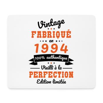 Anniversaire 30 ans - Vintage 1994 - Tapis de souris (format paysage) - blanc - Devant