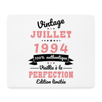 Anniversaire 30 ans - Vintage - Juillet 1994 - Tapis de souris (format paysage) - blanc - Devant