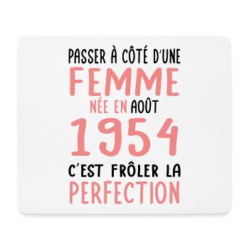 70th Birthday - Born in August 1954 - Mouse Pad (horizontal) - white - Front