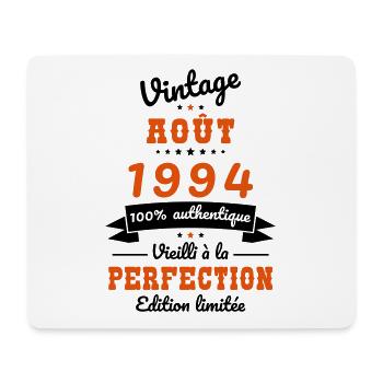 30 Jahre Jubiläum - Jahrgang - August 1994 - Mousepad (Querformat) - Weiß - Vorne