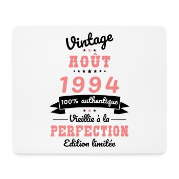 30 Jahre Jubiläum - Jahrgang - August 1994 - Mousepad (Querformat) - Weiß - Vorne