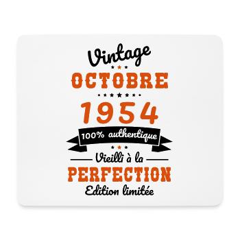 70 Jahre Jubiläum - Jahrgang - Oktober 1954 - Mousepad (Querformat) - Weiß - Vorne