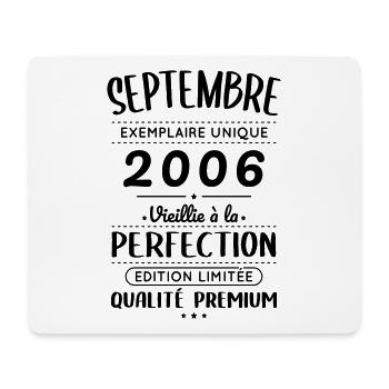 18th birthday - September 2006 Perfection - Mouse Pad (horizontal) - white - Front