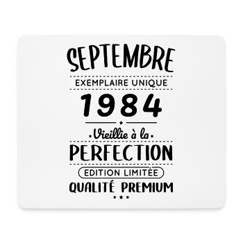 Anniversaire 40 ans - Septembre 1984 Perfection - Tapis de souris (format paysage) - blanc - Devant
