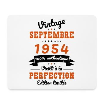 70-jähriges Jubiläum - Jahrgang - September 1954 - Mousepad (Querformat) - Weiß - Vorne