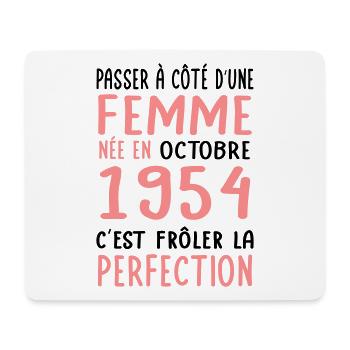 70th birthday - Born in October 1954 - Mouse Pad (horizontal) - white - Front