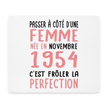 70th Birthday - Born in November 1954 - Mouse Pad (horizontal) - white - Front