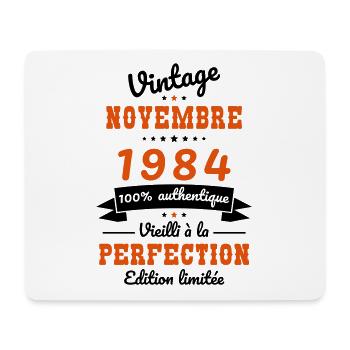 40 Jahre Jubiläum - Jahrgang - November 1984 - Mousepad (Querformat) - Weiß - Vorne