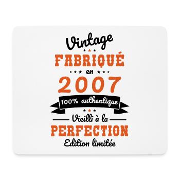 18 Jahre Jubiläum - Jahrgang 2007 - Mousepad (Querformat) - Weiß - Vorne