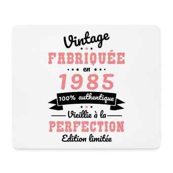 Anniversaire 40 ans - Vintage 1985 - Tapis de souris (format paysage) - blanc - Devant