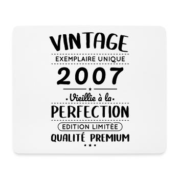 Anniversaire 18 ans - Vintage 2007 - Tapis de souris (format paysage) - blanc - Devant
