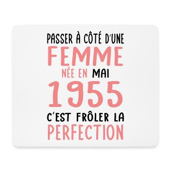 70th birthday - Born in May 1955 - Mouse Pad (horizontal) - white - Front