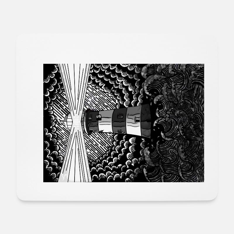 Smeatons Turm im Sturm - Mousepad (Querformat) - Weiß