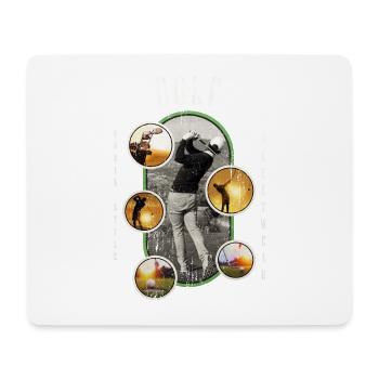 Golf Golfen Golfspieler Sport Hobby Club Vintage - Mousepad (Querformat) - Weiß - Vorne