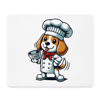 Beagle Cook - Mouse Pad (horizontal) - white - Front
