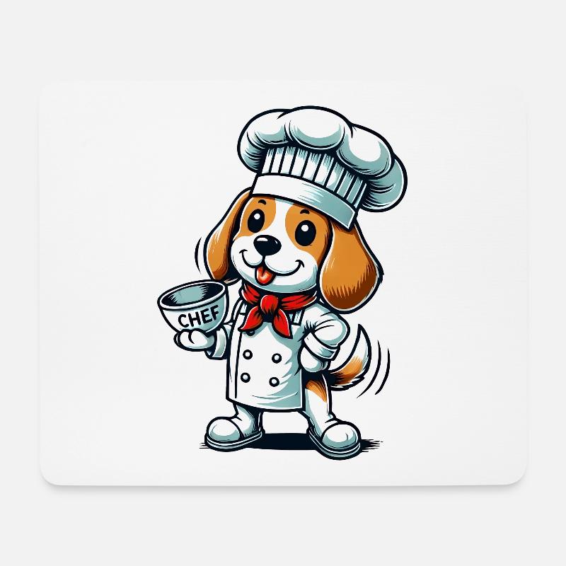 Beagle Koch - Mousepad (Querformat) - Weiß
