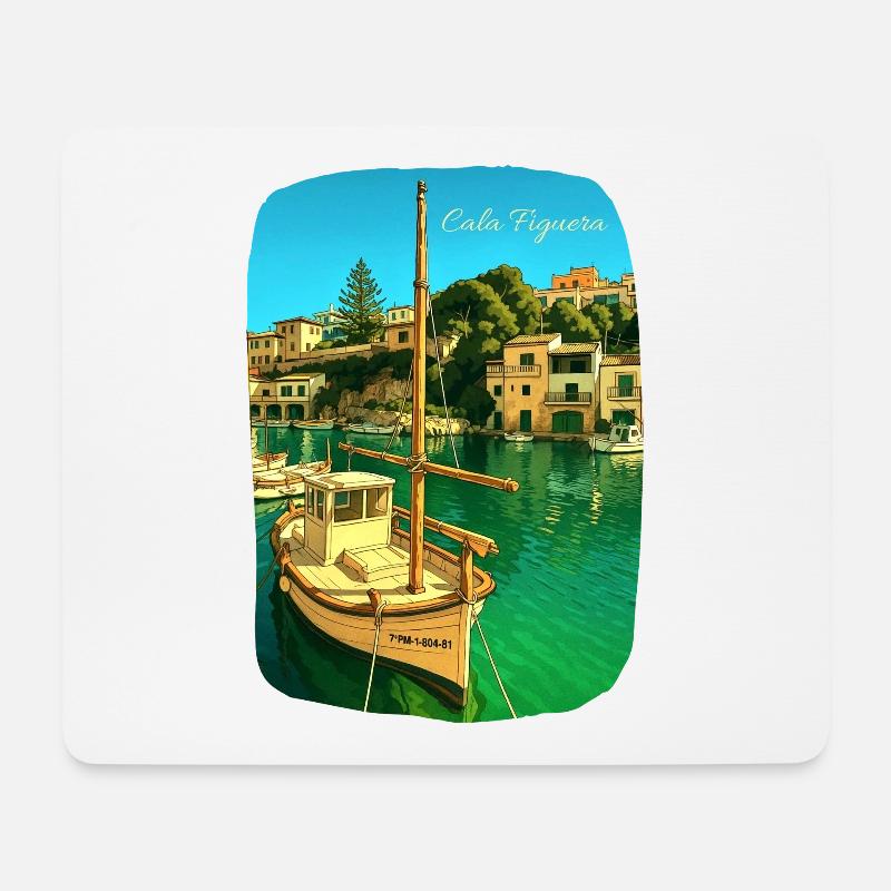 Cala Figuera - Majorca - Mouse Pad (horizontal) - white
