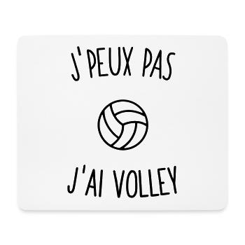 J'peux pas j'ai volley 1c - Tapis de souris (format paysage) - blanc - Devant