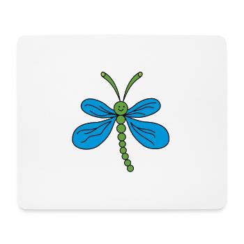 Libelle - Mousepad (Querformat) - Weiß - Vorne