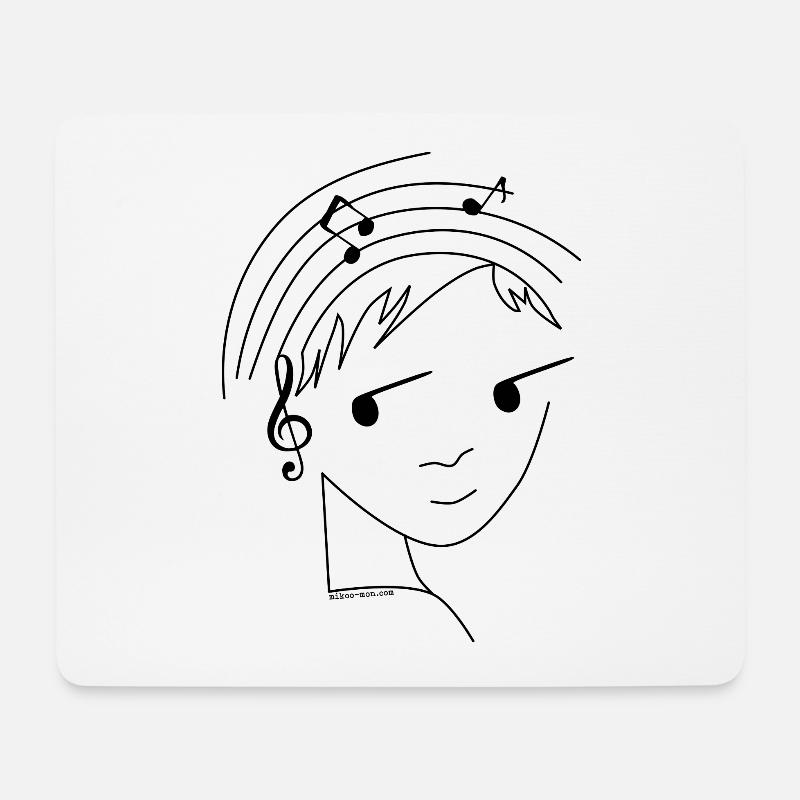 Die Musik - Mousepad (Querformat) - Weiß