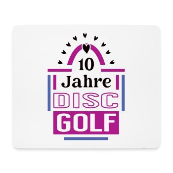 10 Jahre Discgolf Jubiläum Discgolfspielerin - Mousepad (Querformat) - Weiß - Vorne