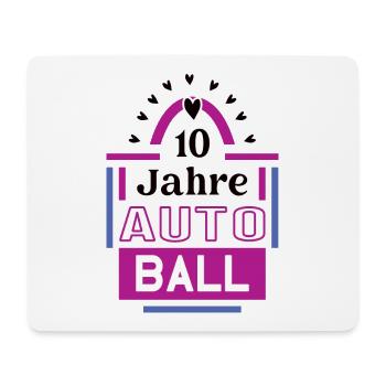 10 Jahre Autoball Jubiläum Autoballspielerin - Mousepad (Querformat) - Weiß - Vorne