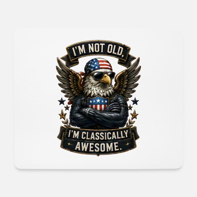 I'm Not Old, I'm Classically Awesome - Mousepad (Querformat) - Weiß
