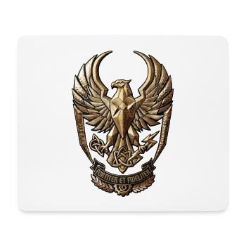 Erhabener Adler Wappen – Fortiter et Fideliter - Mousepad (Querformat) - Weiß - Vorne