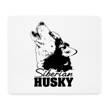 SIBERIAN HUSKY hurlant le chien de traîneau de Wilsign - Tapis de souris (format paysage) - blanc - Devant